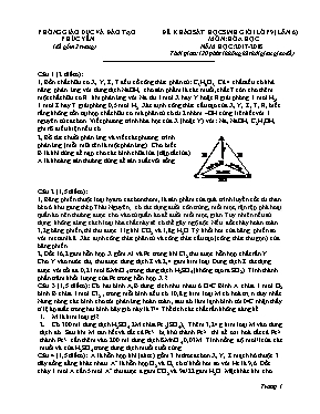 Đề khảo sát học sinh giỏi lần 6 môn Hóa học Lớp 9 - Năm học 2017-2018 - Phòng GD & ĐT Phúc Yên