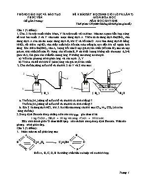 Đề khảo sát học sinh giỏi lần 7 môn Hóa học Lớp 9 - Năm học 2017-2018 - Phòng GD & ĐT Phúc Yên