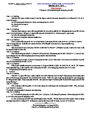 Đề kiểm định chất lượng học sinh giỏi môn Hóa