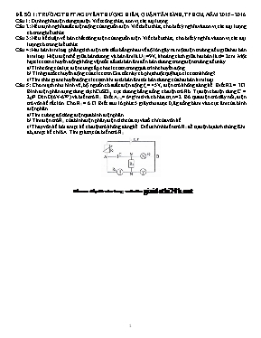 Đề kiểm tra 45 phút môn Vật lý Lớp 11 - Năm h