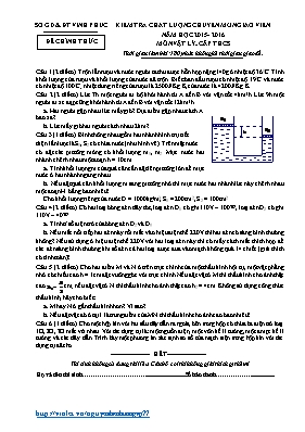 Đề kiểm tra chất lượng chuyên môn giáo viên T