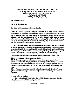 Đề kiểm tra học kì II môn Ngữ văn Lớp 10 - Nă