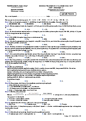 Đề kiểm tra học kỳ II môn Hóa học Lớp 11 - Mã