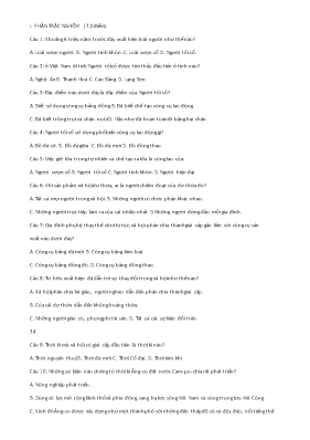 Đề kiểm tra học kỳ II môn Lịch sử Lớp 10