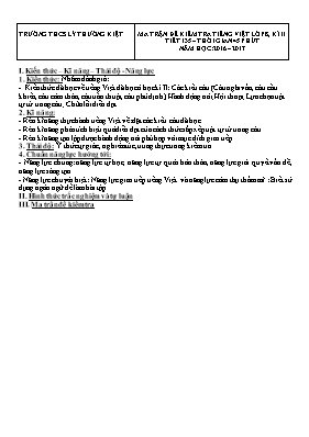 Đề kiểm tra học kỳ II môn Ngữ văn Lớp 8 - Năm