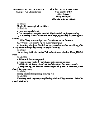 Đề kiểm tra học sinh giỏi môn Ngữ văn Lớp 7 - Năm học 2016-2017 - Trường THCS Chiềng Lương