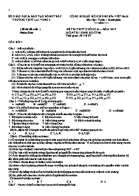 Đề kiểm tra phát triển thi THPT Quốc gia môn 