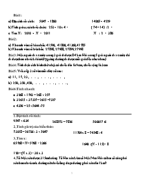 Đề kiểm tra Toán Khối 4
