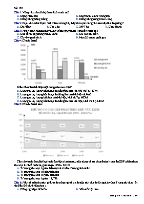 Đề luyện thi THPT Quốc gia môn Địa lý