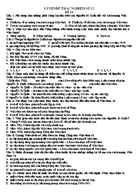 Đề luyện thi THPT Quốc gia môn Lịch sử - Đề 2