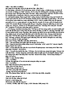Đề luyện thi THPT Quốc gia môn Ngữ văn