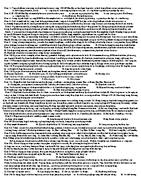 Đề luyện thi Trung học phổ thông Quốc gia môn