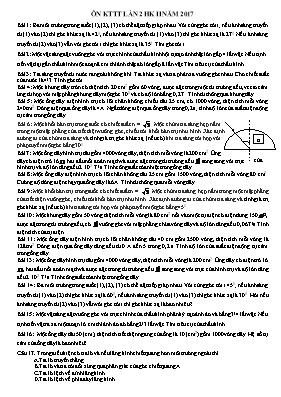 Đề ôn kiểm tra tập trung lần 2 học kỳ II môn 