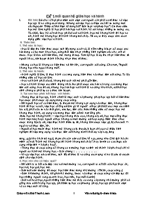 Đề ôn tập học kỳ 2 môn Ngữ văn 8