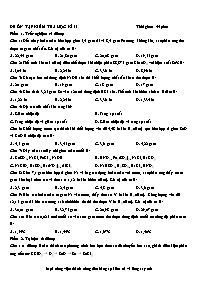 Đề ôn tập kiểm tra học kì II môn Hóa học Lớp 