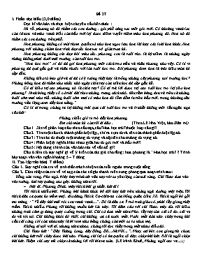 Đề ôn tập Ngữ văn 9