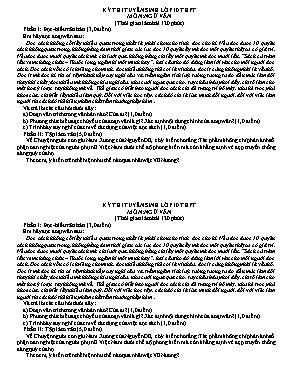 Đề ôn tập Ngữ văn 9