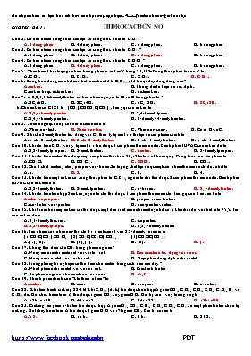 Đề ôn tập thi khảo sát học kỳ 2 môn Hóa học 1