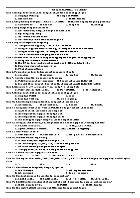 Đề ôn thi học kỳ 2 môn Hóa học Lớp 10