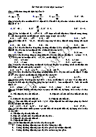 Đề ôn thi học kỳ I môn Vật lý Lớp 9 - Năm học