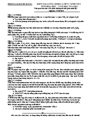 Đề thi chọn học sinh giỏi cấp huyện vòng III 