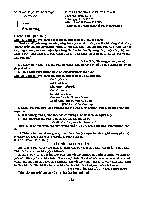Đề thi chọn học sinh giỏi cấp tỉnh môn Ngữ vă