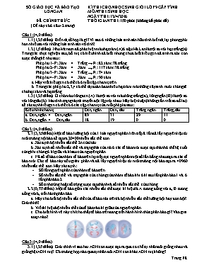 Đề thi chọn học sinh giỏi cấp tỉnh môn Sinh h