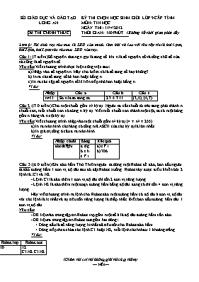 Đề thi chọn học sinh giỏi cấp tỉnh môn Tin họ