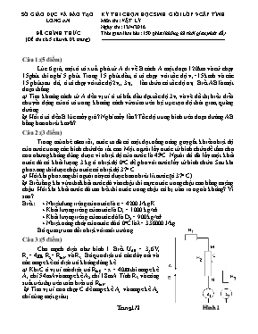 Đề thi chọn học sinh giỏi cấp tỉnh môn Vật lý