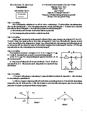 Đề thi chọn học sinh giỏi cấp tỉnh môn Vật lý Lớp 9 - Năm học 2013-2014 - Sở GD & ĐT Thanh Hóa (Có đáp án)
