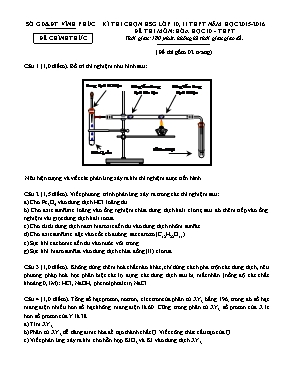 Đề thi chọn học sinh giỏi môn Hóa học Lớp 10 