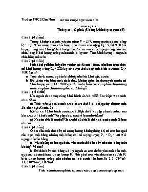 Đề thi chọn học sinh giỏi môn Vật lý Lớp 8 - 