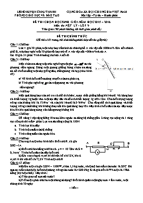 Đề thi chọn học sinh giỏi môn Vật lý Lớp 9 - 