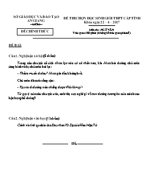 Đề thi chọn học sinh giỏi THPT cấp tỉnh môn N