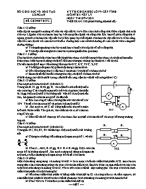 Đề thi chọn học sinh giỏi tỉnh môn Vật lý Lớp