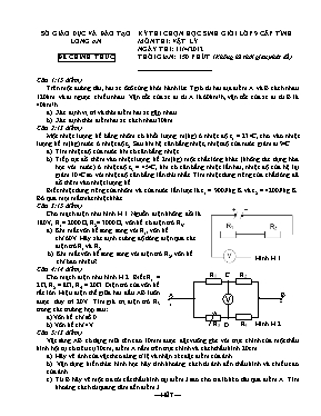 Đề thi chọn học sinh giỏi tỉnh môn Vật lý Lớp 9 - Năm học 2011-2012 - Sở GD & ĐT Long An (Có đáp án)