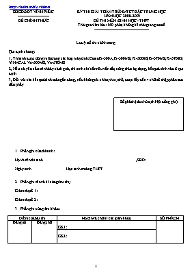 Đề thi giải toán trên máy tính cầm tay bậc Tr