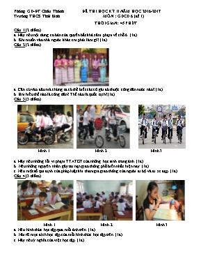 Đề thi học kỳ II môn Giáo dục công dân Lớp 6 