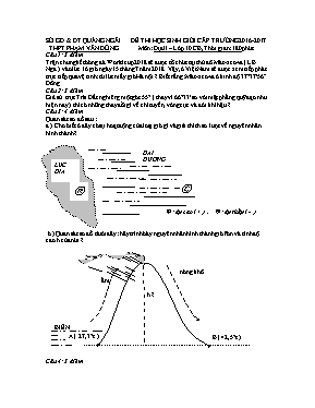 Đề thi học sinh giỏi cấp trường môn Địa lý Lớ