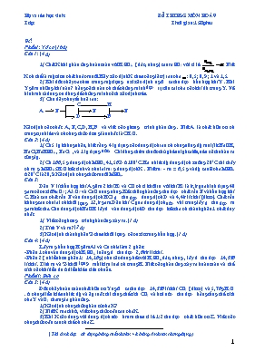 Đề thi học sinh giỏi môn Hóa học 9 (Có đáp án