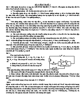 Đề thi học sinh giỏi môn Vật lý Khối 9