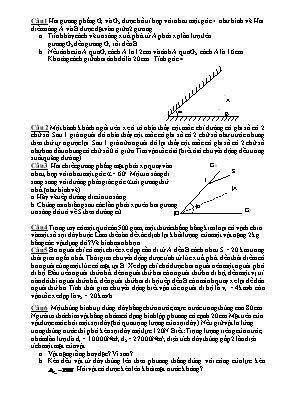 Đề thi học sinh giỏi môn Vật lý Lớp 8 (Có đáp