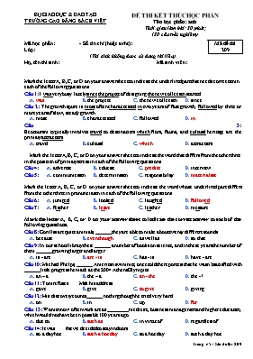 Đề thi kết thúc học phần Tiếng Anh - Mã đề 20