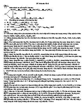Đề thi khảo sát đội tuyển học sinh giỏi lần 8