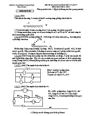 Đề thi olympic môn Vật lý Lớp 7 - Năm học 2012-2013 - Phòng GD & ĐT Thanh Oai (Có đáp án)