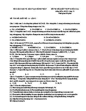 Đề thi THPT Quốc gia lần 2 môn Hóa học năm 20