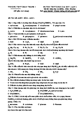 Đề thi THPT Quốc gia lần 2 môn Hóa học năm 20
