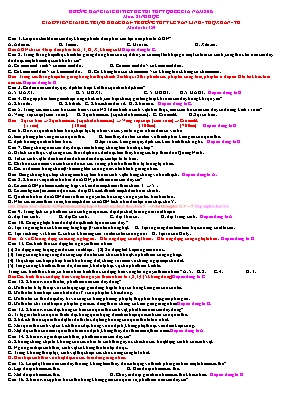 Đề thi THPT Quốc gia môn Sinh học năm 2015 - Mã đề 159 (Có lời giải chi tiết)