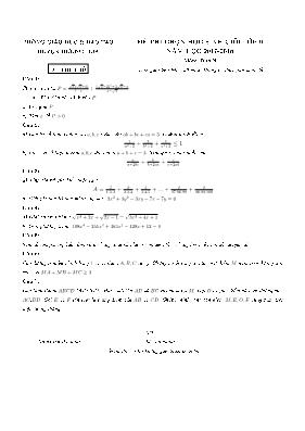 Đề thi thử chọn học sinh giỏi môn Toán Lớp 9 