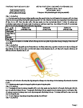 Đề thi thử lần 2 chọn học sinh giỏi quốc gia môn Sinh học Lớp 12 - Năm học 2016-2017 - Trường THPT Hà Huy Giáp